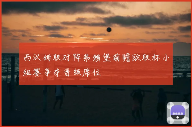 西汉姆联对阵弗赖堡前瞻欧联杯小组赛争夺晋级席位